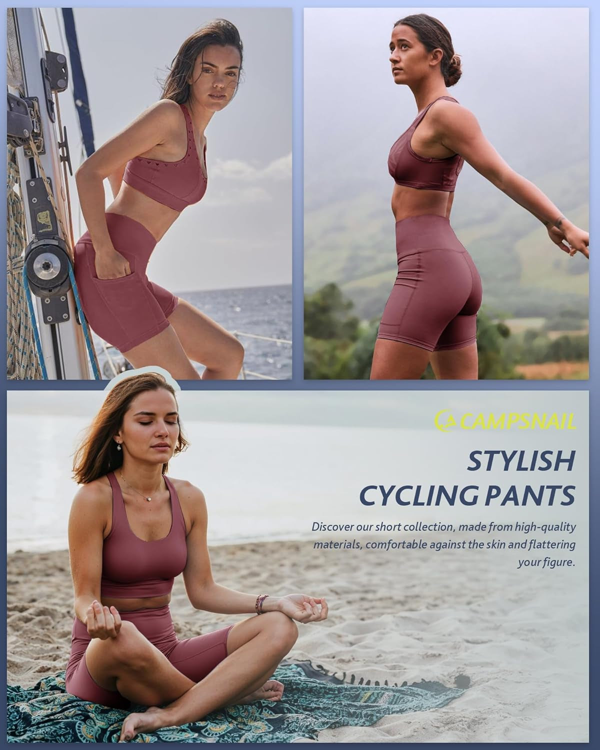Biker Shorts Women with Pockets - 3"/5"/8" High Waisted Workout Spandex Tummy Control Gym Running Yoga Shorts